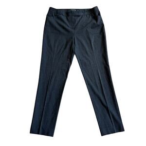 Lafayette 148 Irving Pants Womens 8 Smoke Dark Gray Straight Career Wool